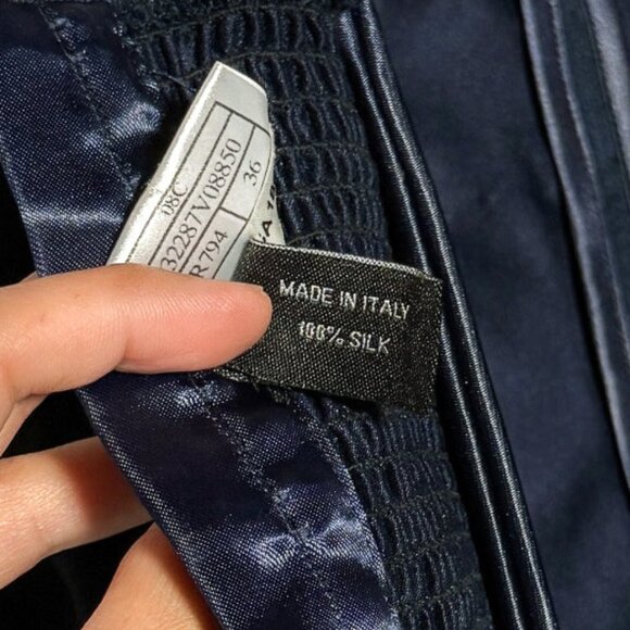 Chanel C08 Navy Blue Silk Satin Corset Top - Picture 12 of 13